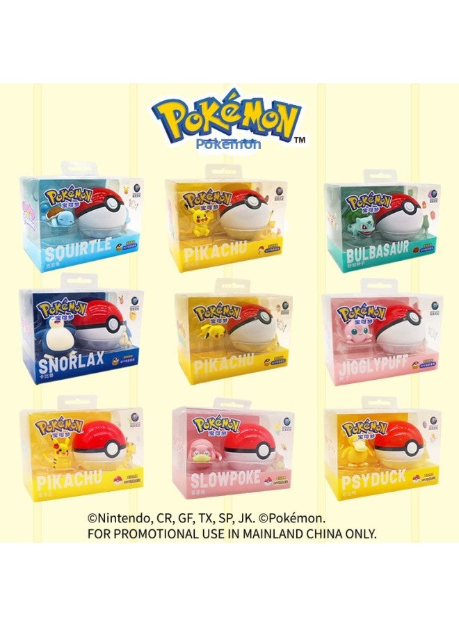 Bao Ke Meng Scene Decoration Pet Elf Shifeng أصلي Elf Ball Kabi Beast Fat Ding Pikachu Play-اللون: Baokemeng Scene Suit-Pikachu (صندوق PVC) - Image 5