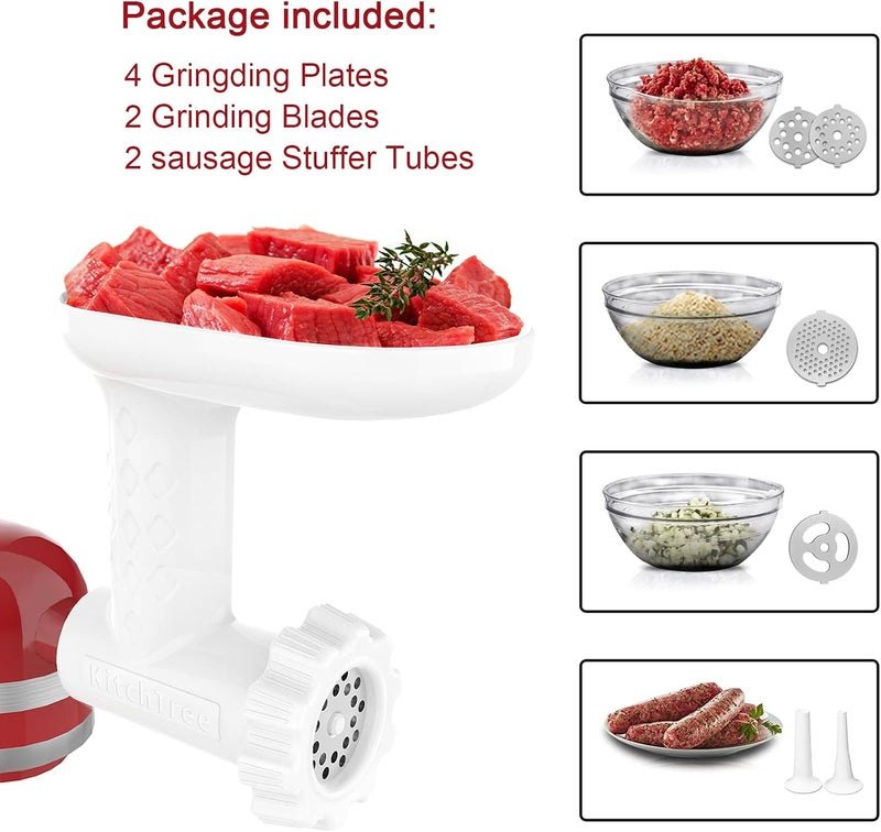 KITCHTREE Meat Grinder Attachment for KitchenAid Stand Mixers Includes Food Grinder Attachment and Sausage Stuffer Attachment… - Image 5