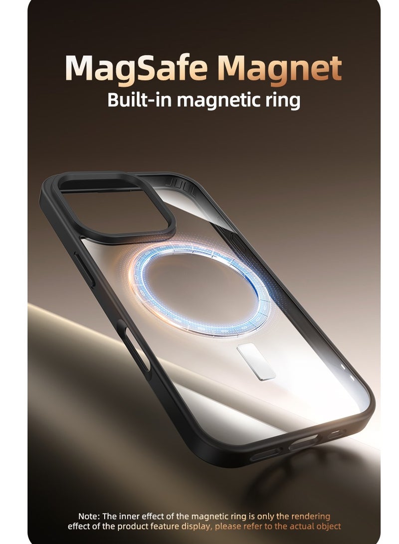 Exotic iPhone 16 Pro Max Magsafe Transparent with Goldish Brown Bumper Case - N52 Stronger Magnets - Shockproof Protection - Image 3