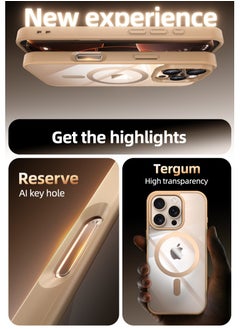 Exotic iPhone 16 Pro Max Magsafe Transparent with Desert Brown Bumper Case - N52 Stronger Magnets - Shockproof Protection  - Image 4