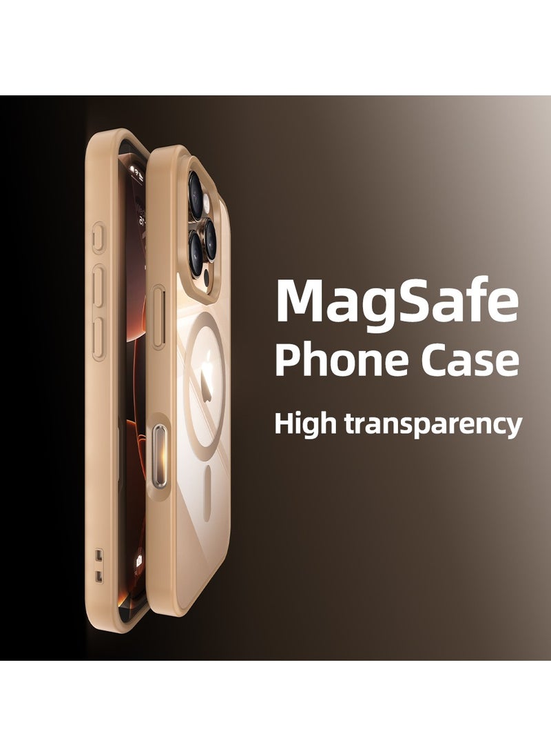 iPhone 16 Pro Max Magsafe Transparent with Desert Brown Bumper Case - N52 Stronger Magnets - Shockproof Protection - pzsku/Z47F6CD8CDDA7E9B2589EZ/45/_/1736421467/ef9d6a6b-e3be-48ef-bcc7-735752afdf72