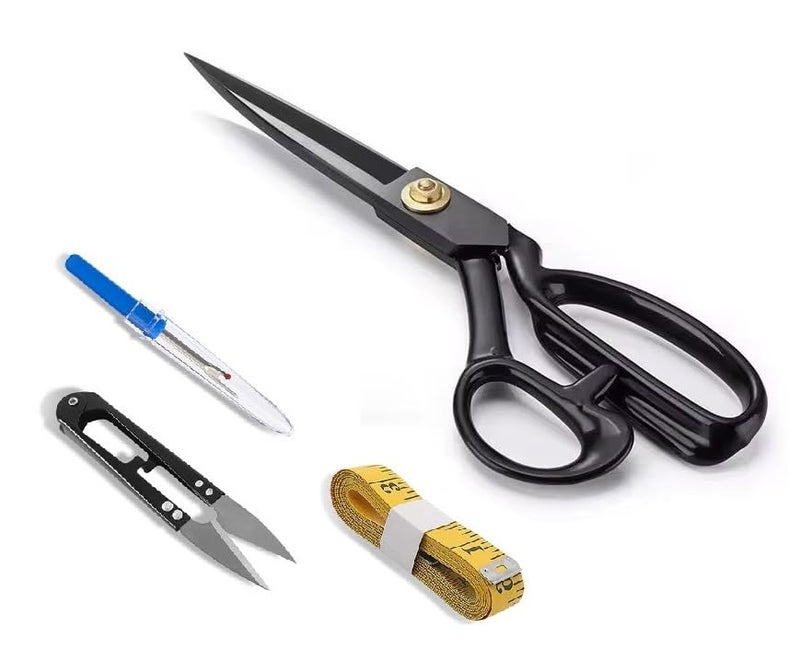 CRAFT it Tailoring Scissor 9 Inches for cloth cutting with Sharp Precision Blades | Professional Shears for Tailoring with High Carbon Steel (1 Scissor+1 seam Ripper+1 cutter+1 Measure Tape) - Image 1