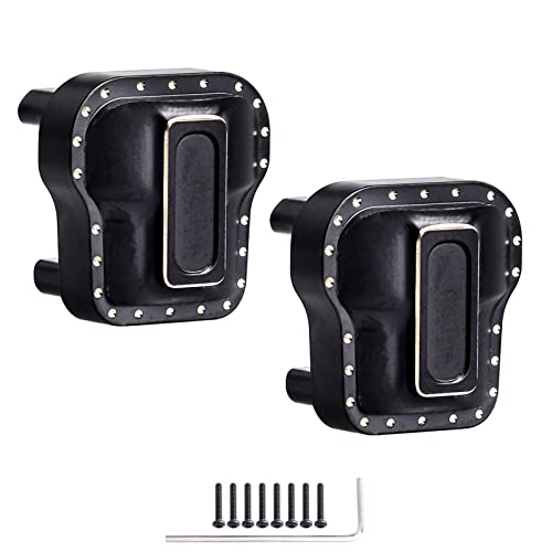 CrazyHobby 184gEach CrazyHobby Brass Diff Covers Axle Covers for TRX4M TRX4MT K10 High Trail F150 Bronco Defender 118 Crawler Car Front Rear Black Gold - Image 1