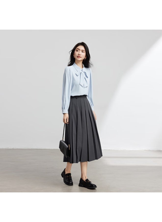 Lady Bird Miss Bird White Chiffon Shirt Women's Butterfly Bow Tie Professional Wear Formal Wear Inner Wear Interview Shirt - Image 5