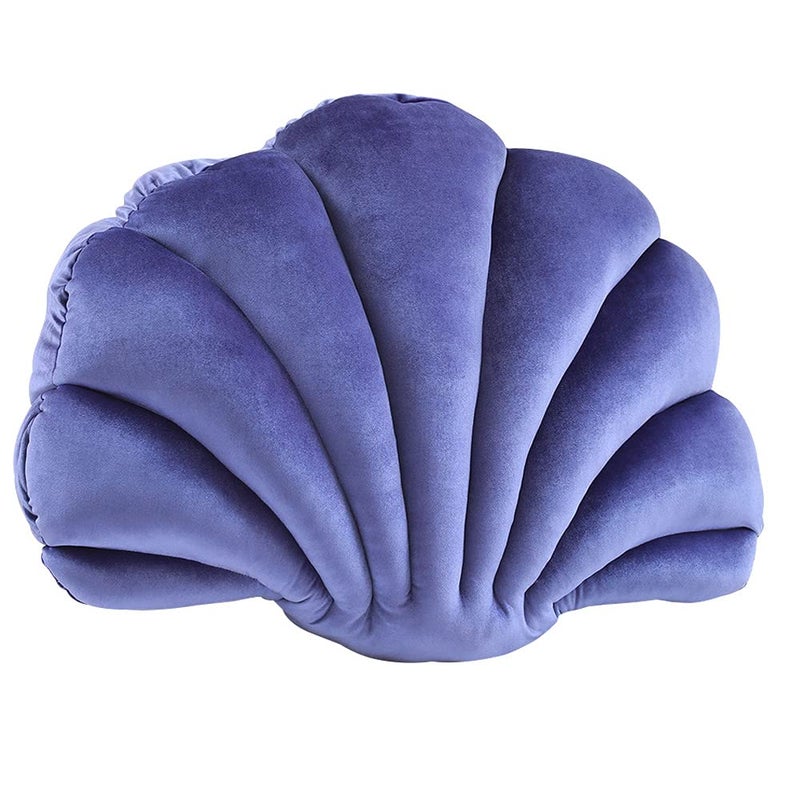 Patty Both Seashell Decorative Pillow Velvet Seashell Throw Pillow Sea Shell Shaped Throw Pillow Decorative Pillows for Bed Couch Home Office Decor Violet Small - Image 2
