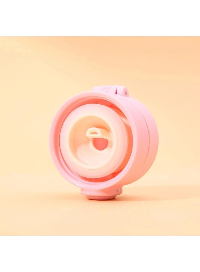 Twisoo Mini Cartoon 304 Stainless Steel Insulated Cup – Portable Pea Vacuum Bottle with Pop-Up Buckle Lid, Travel Souvenir Thermal Flask for Hot & Cold Drinks (Cream) - Image 4