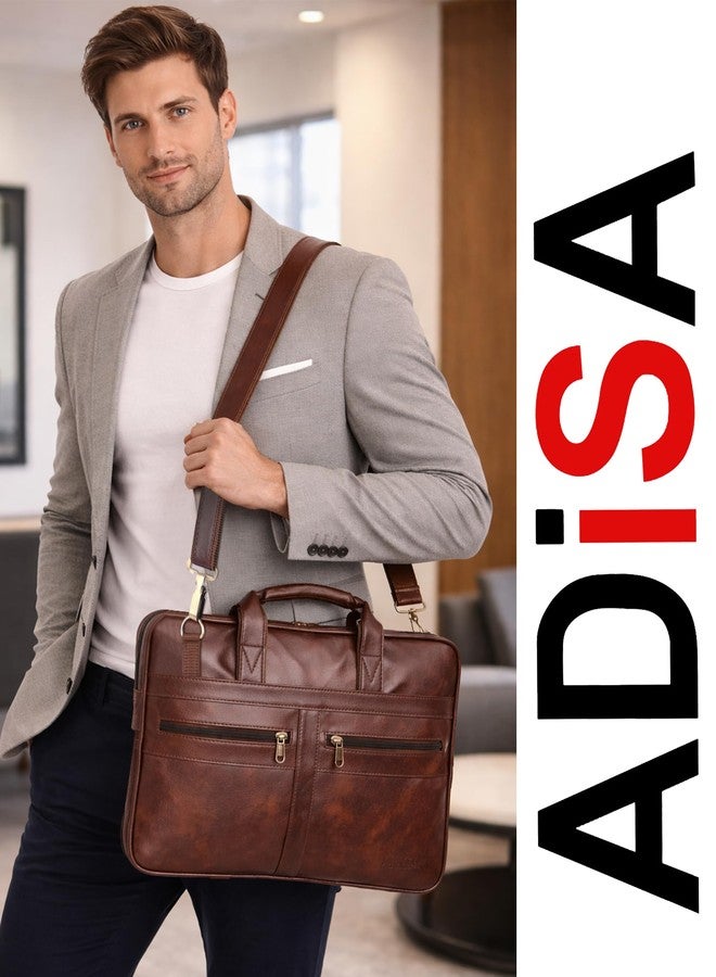ADISA حقيبة مكتبية ADISA للكمبيوتر المحمول للرجال (LB6054-BRO) - Image 4