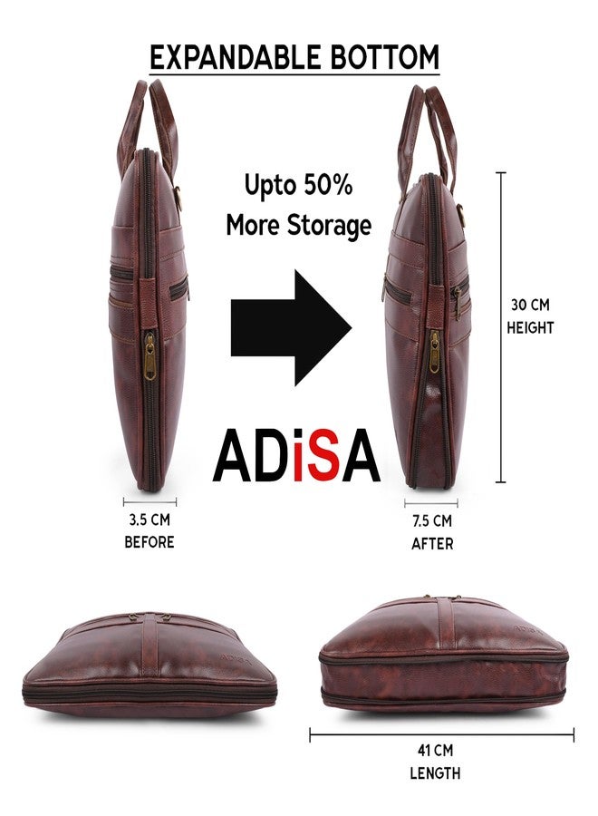 ADISA حقيبة مكتبية ADISA للكمبيوتر المحمول للرجال (LB6054-BRO) - Image 2