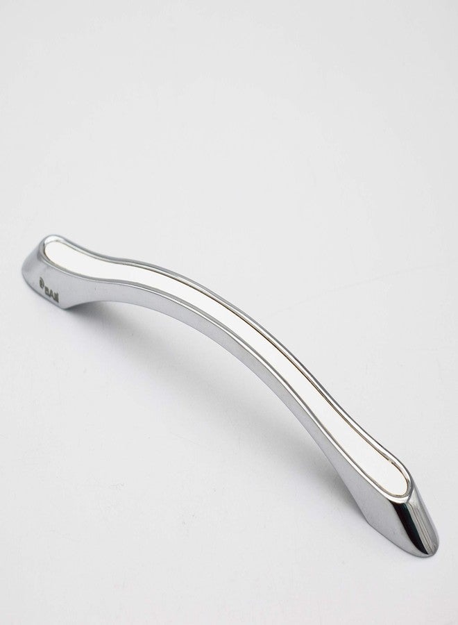 RAB Handle Zinc Kitchen and Office Drawer/Cabinet/Door/Wardrobee/Furniture Handle (Code:-HAND 1080, Finish:- White/CP, Size:- 160mm ) - Image 1