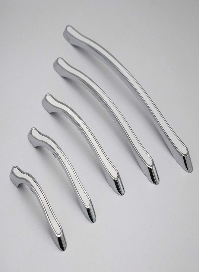 RAB Handle Zinc Kitchen and Office Drawer/Cabinet/Door/Wardrobee/Furniture Handle (Code:-HAND 1080, Finish:- White/CP, Size:- 160mm ) - Image 3