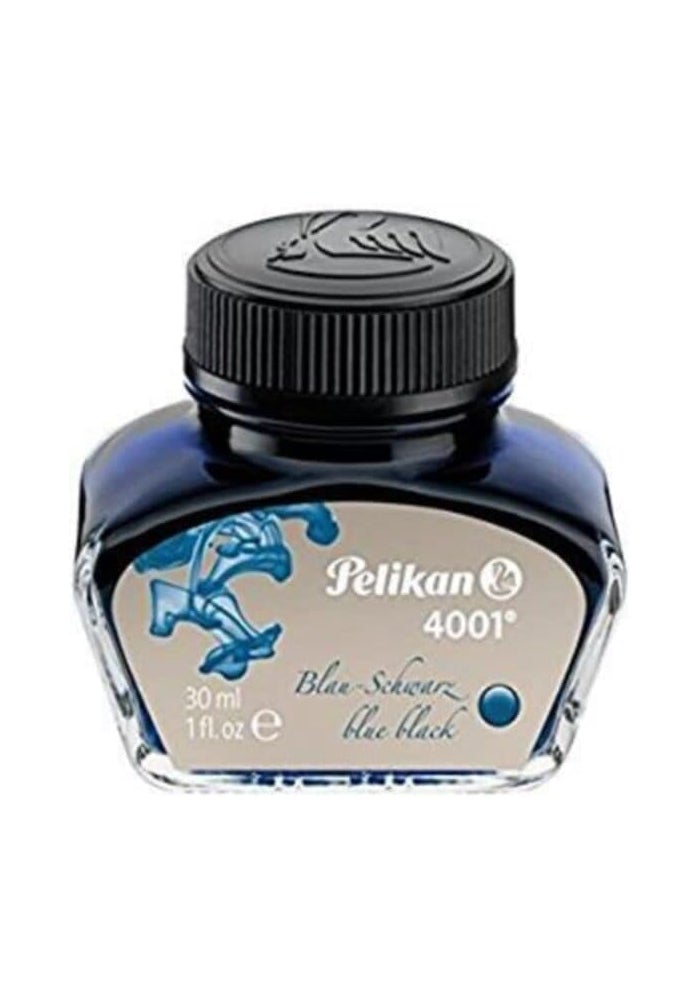 Pelikan 4001 Bottled Ink for Fountain Pens, Brilliant Black, 30ml - Image 1