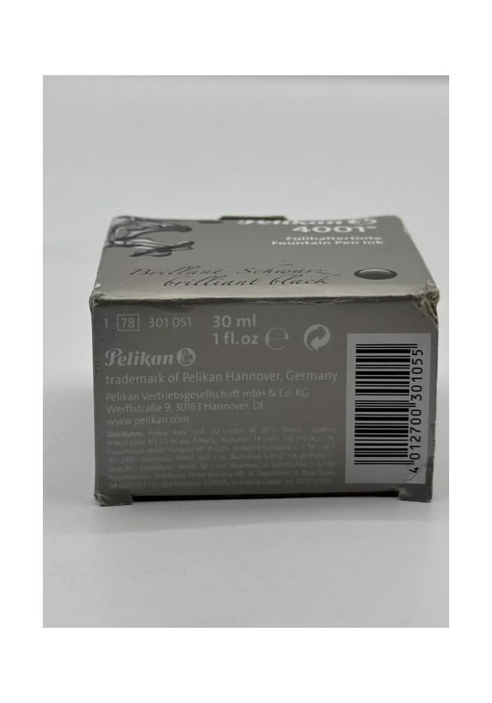 Pelikan 4001 Bottled Ink for Fountain Pens, Brilliant Black, 30ml - Image 5