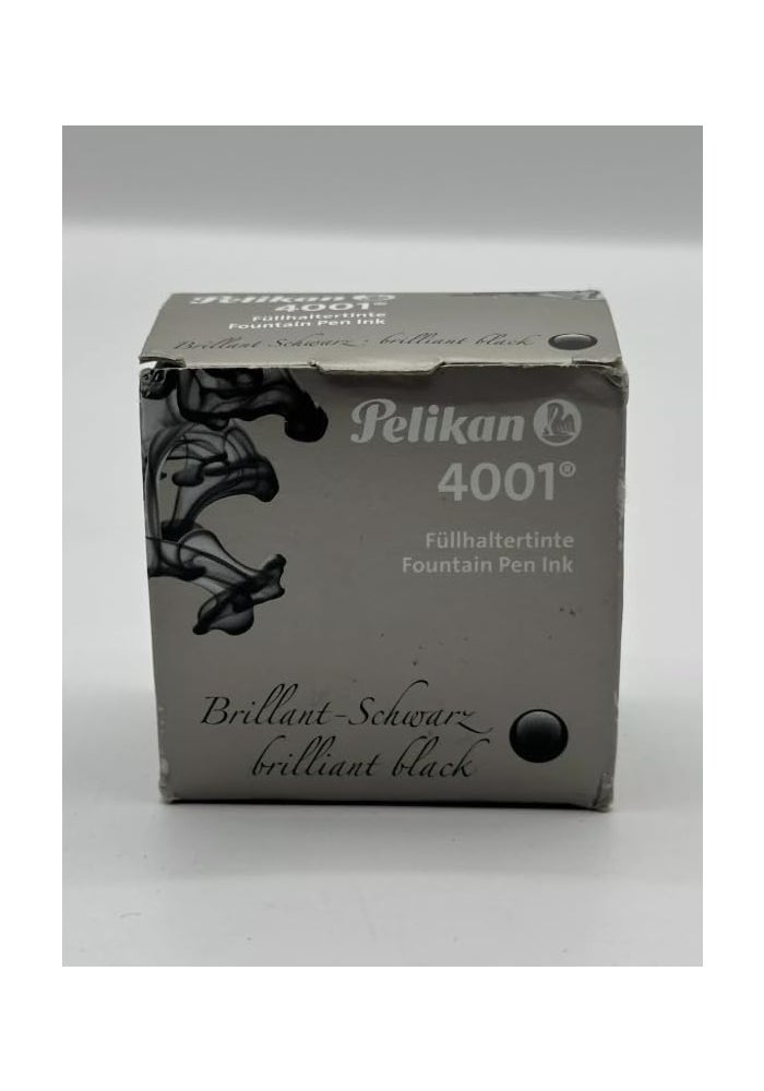 Pelikan 4001 Bottled Ink for Fountain Pens, Brilliant Black, 30ml - Image 2