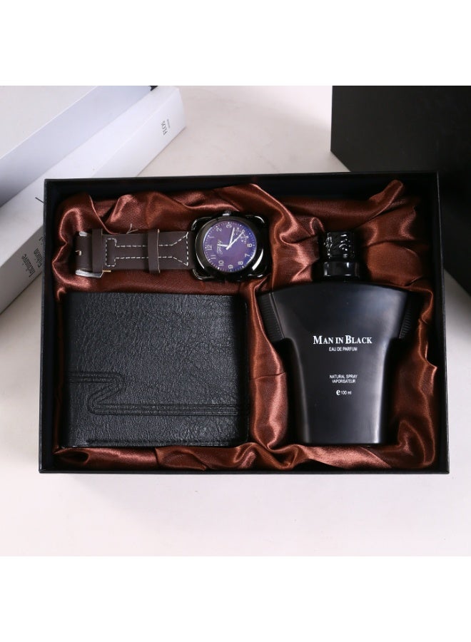 3in1 Men’s Gift Set Perfume Wallet and Watch Perfect Daily Use Accessory Set