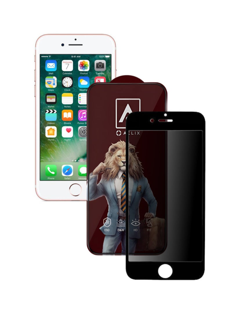ACLIX Antistatic ESD Dustof Premium Quality High Definition Anti-Spy Privacy Tempered Glass Screen tector Designed For  iPhone 7 - Image 1