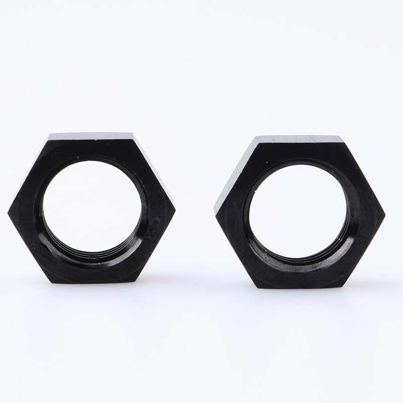 AC PERFORMANCE Aluminum -8 AN Female Thread Hex Bulkhead Locking Nut for AN8 Bulkhead Fitting Adapter, Black Anodized, Pack of 2 - Image 4