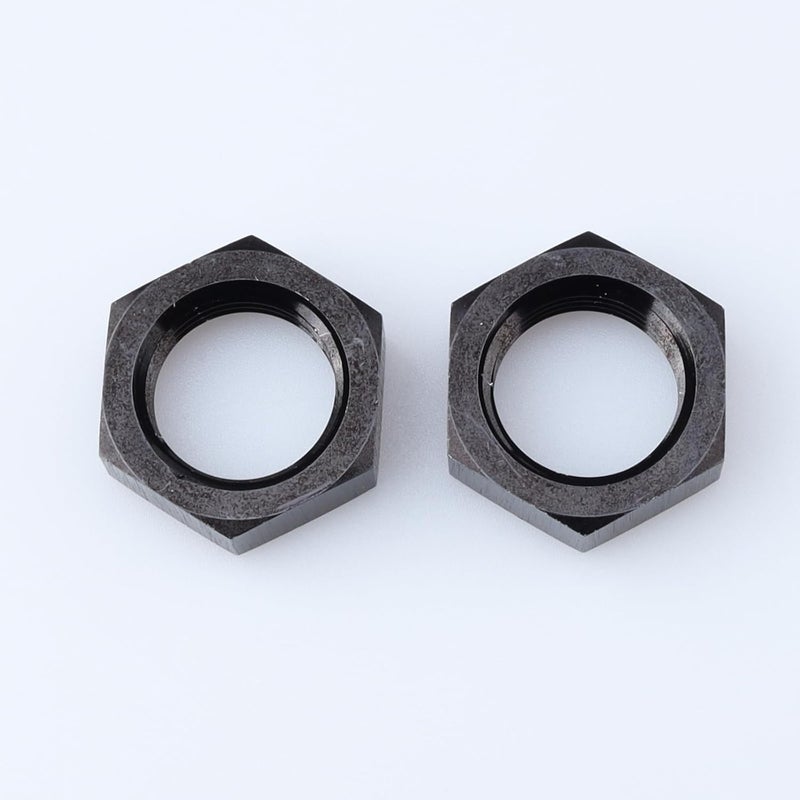 AC PERFORMANCE Aluminum -8 AN Female Thread Hex Bulkhead Locking Nut for AN8 Bulkhead Fitting Adapter, Black Anodized, Pack of 2 - Image 2