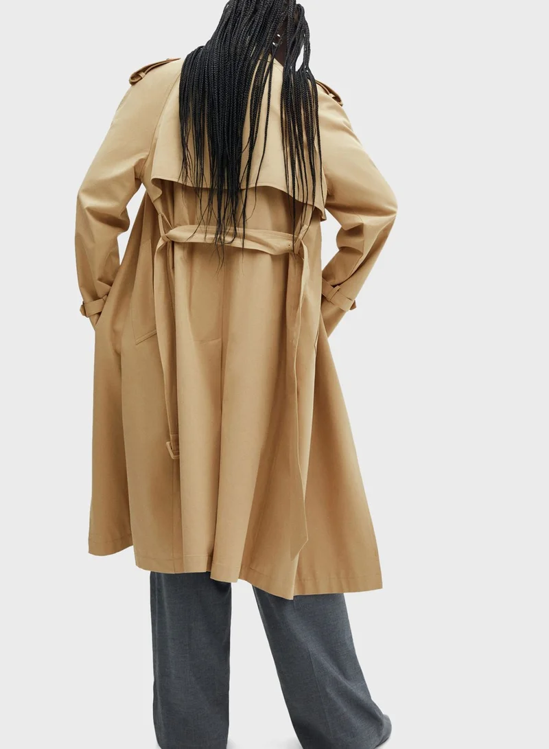 مانجو Longline Trench Coat