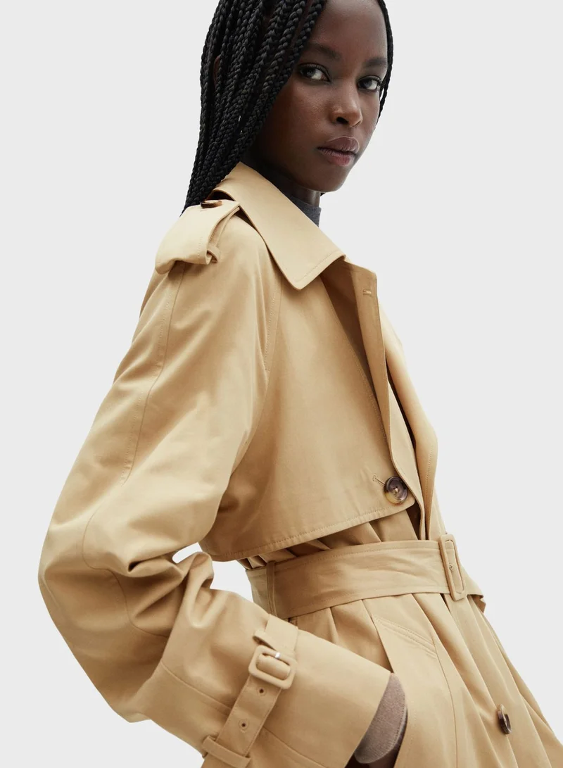 مانجو Longline Trench Coat