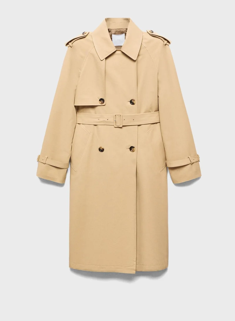 مانجو Longline Trench Coat