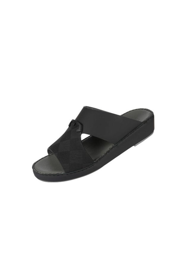 barjeel uno - Barjeel Uno Mens Arabic Sandals BSP1-56 Black - Image 1