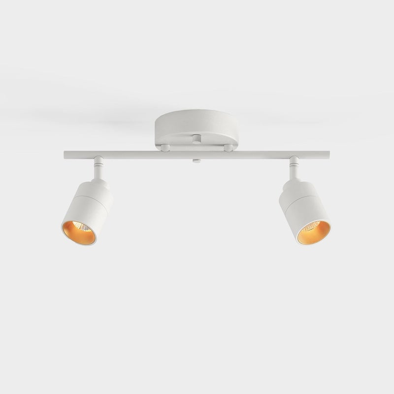 VidaLite Shura White 2-Light Track Light with Adjustable Heads, Integrated LED Bulbs, 15 in. Track Lighting Kit Ceiling Light, 3000k, 1120 Lumens - Image 3