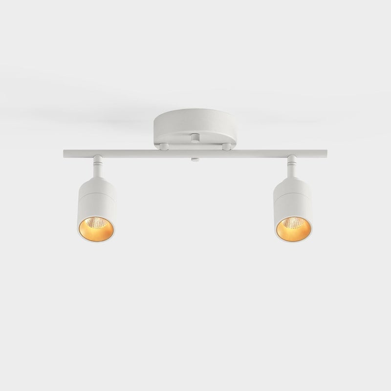 VidaLite Shura White 2-Light Track Light with Adjustable Heads, Integrated LED Bulbs, 15 in. Track Lighting Kit Ceiling Light, 3000k, 1120 Lumens - Image 1