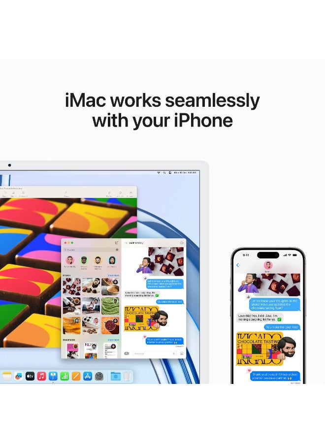 ابل  جهاز iMac مقاس 24 بوصة مزود بشاشة Retina 4.5K: شريحة Apple M3 مزودة بوحدة معالجة مركزية ثمانية النواة ووحدة معالجة رسومات غرافيكية ثمانية النواة ومحرك أقراص SSD سعة 256 جيجابايت/رسومات مدمجة - Image 5