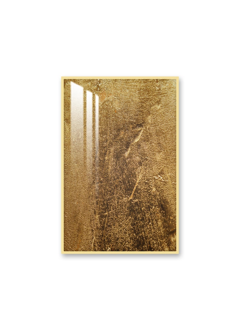 ماركتنا لوحة جدارية120×80سم مع برواز ذهبي وطبقة اكريلك شفاف بتصميم تجريدي  - Image 2