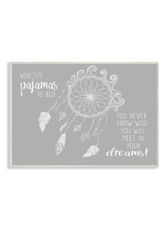 Stupell Industries Stupell Home Décor Wear Cute Pajamas…In Your Dreams' Wall Plaque Art, 10 X 0.5 X 15, Proudly Made In Usa  - Image 1