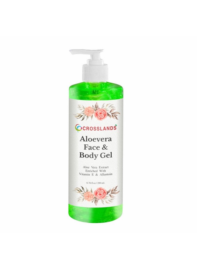 Crosslands Aloevera Face & Body Gel | Aloe Vera Extract Enriched With Vitamin-E & Allantoin| 200 Ml