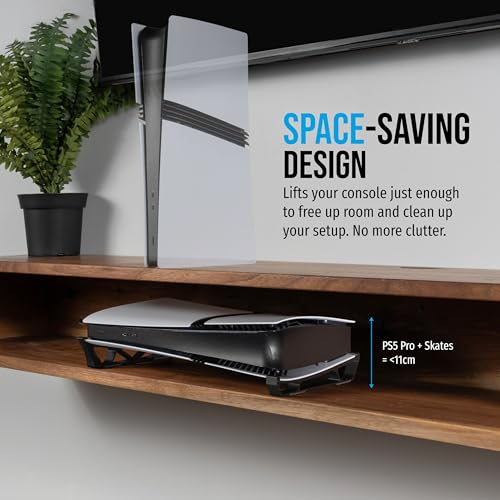 Glistco Skates - Horizontal Stand for PS5 Pro Compatible with Disc & Digital Edition (Black) - Image 3
