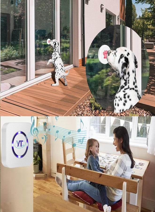 YisTech Dog Bell for Door Potty Training Wireless Dog Door Bell with Waterproof Touch Button Doggie Bells for Dogs to Ring to Go Outside (Two Button One Receiver) - Image 2