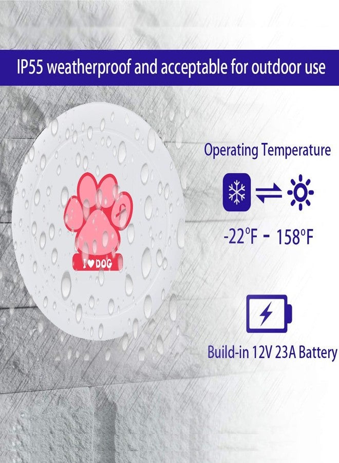 YisTech Dog Bell for Door Potty Training Wireless Dog Door Bell with Waterproof Touch Button Doggie Bells for Dogs to Ring to Go Outside (Two Button One Receiver) - Image 5