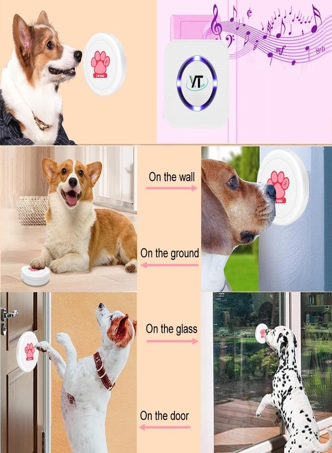 YisTech Dog Bell for Door Potty Training Wireless Dog Door Bell with Waterproof Touch Button Doggie Bells for Dogs to Ring to Go Outside (Two Button One Receiver) - Image 4