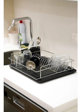 MAİN SHOP Modern Dish Rack Plate Rack Stainless Metal Dish Basket Countertop Drying Rack  - Image 5