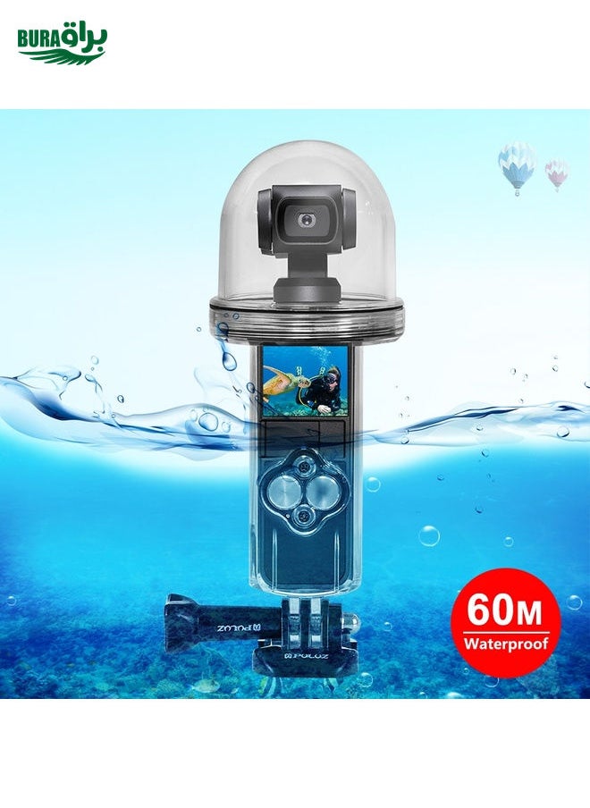 BURAQ PULUZ 60m Underwater Waterproof Housing Diving Case Cover for DJI Osmo Pocket  - Image 1