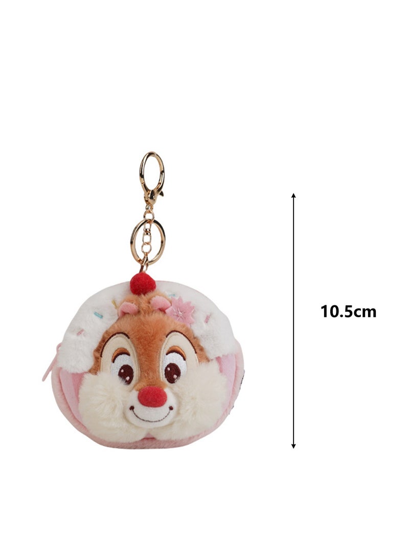 10.5cm Cute Plush Texture Coin Purse, Key Pendant, Bag Pendant Decoration, Suitable For Children'S Toy Gifts (Squirrel Strawberry Swiss Roll 2) - Image 2
