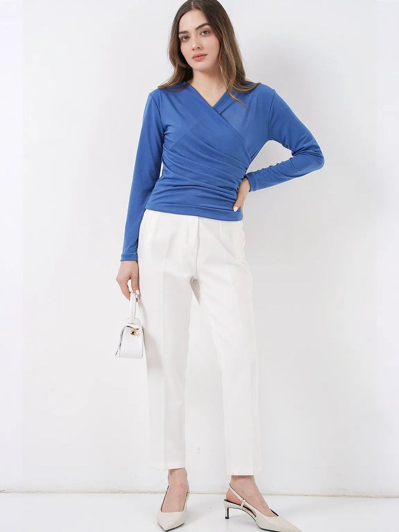 BIG DART BDART Women's V-Neck Long-Sleeve Wrap Top - Image 2