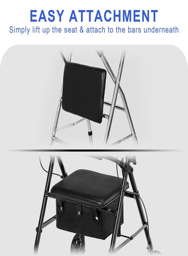 BOHEMIABY Under Seat Rollator Bags, Four Wheel Drive Walker Basket, Reusable Walker Bags for Rolling Walker, Rollator Basket Accessory for Women Men Seniors, Storage Ipad, Books, and Fssentials - Image 4
