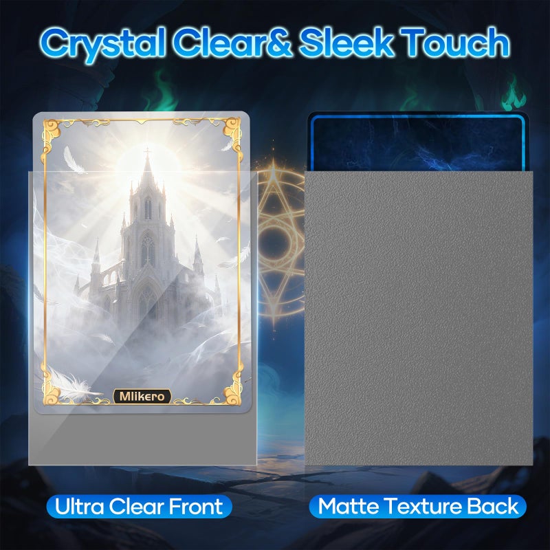 Mlikero 500 Count Card Sleeves, Matte Magic Card Sleeves, Smooth Shuffle & Tear Resistant, Fit for MTG, TCG, CCG (Silver) - Image 2