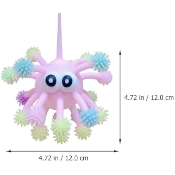 ELECDON 6Pcs LED Light Up Bouncy Balls - Neon Spiky Sensory Toys for Kids, Perfect for Party Favors, Goodie Bags & Stocking Stuffers - Image 3