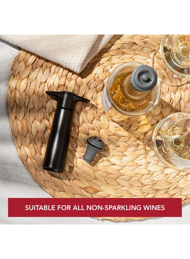 Vacu Vin سدادات فراغ لحفظ النبيذ من فاكيو فين - مجموعة من 2 - رمادي - لزجاجات النبيذ - حافظ على نضارة النبيذ لمدة تصل إلى أسبوع مع ختم محكم - متوافقة مع مضخة حفظ النبيذ من فاكيو فين - Image 4