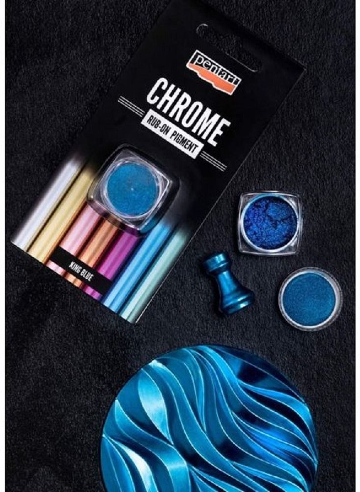 Pentart RUB ON PIGMENT CHROME EFFECT 0.5G KING BLUE