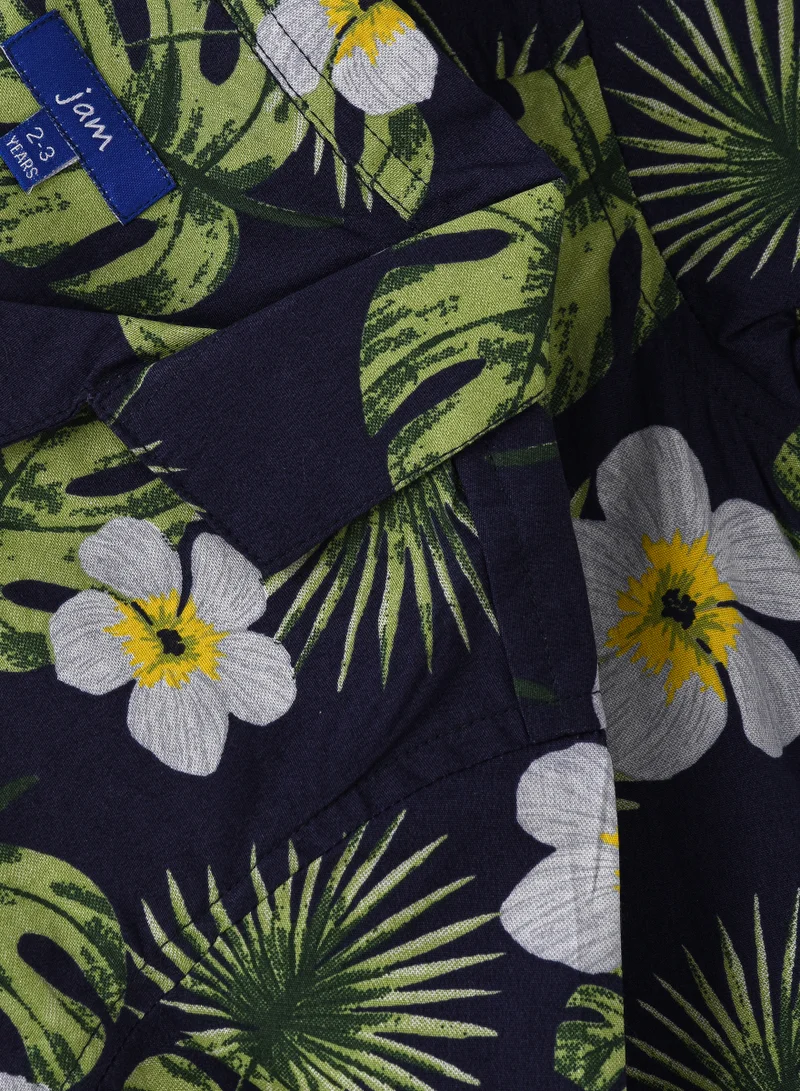 JAM Boys Woven Cotton Hawaiian Floral Shirt