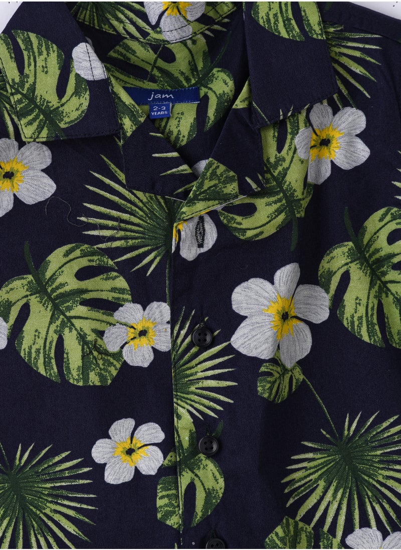 JAM Boys Woven Cotton Hawaiian Floral Shirt  - Image 3
