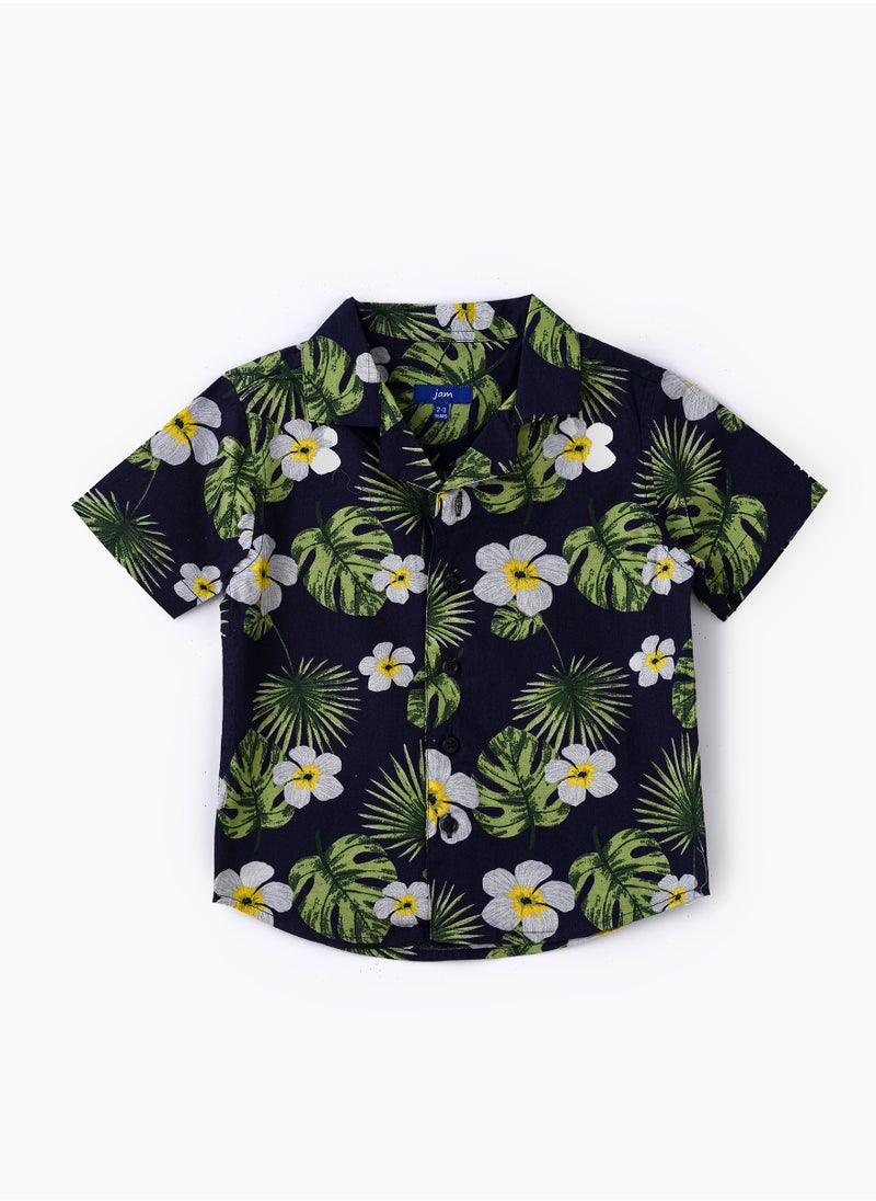 JAM Boys Woven Cotton Hawaiian Floral Shirt  - Image 1