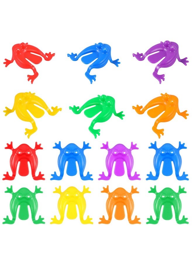 Toddmomy Plastic Frogs Toy Frog 24Pcs Plastic Jumpy Frogs Bouncing Frog Toy Frog Jumping Toy Finger Pressing Frog Jumper Toy For Kids Party Favors Games Plastic Frogs Rubber Frogs - Image 1