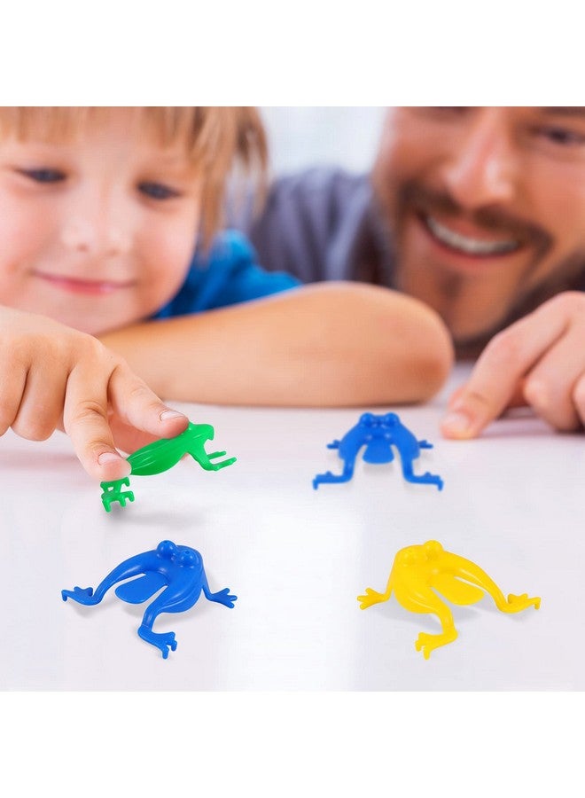 Toddmomy Plastic Frogs Toy Frog 24Pcs Plastic Jumpy Frogs Bouncing Frog Toy Frog Jumping Toy Finger Pressing Frog Jumper Toy For Kids Party Favors Games Plastic Frogs Rubber Frogs - Image 4