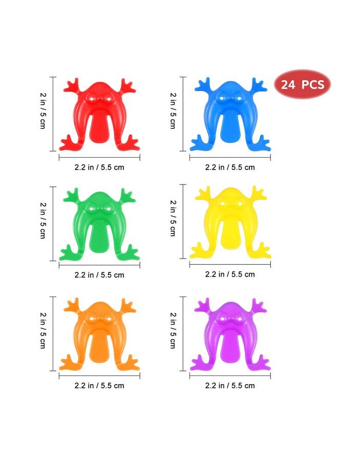 Toddmomy Plastic Frogs Toy Frog 24Pcs Plastic Jumpy Frogs Bouncing Frog Toy Frog Jumping Toy Finger Pressing Frog Jumper Toy For Kids Party Favors Games Plastic Frogs Rubber Frogs - Image 5
